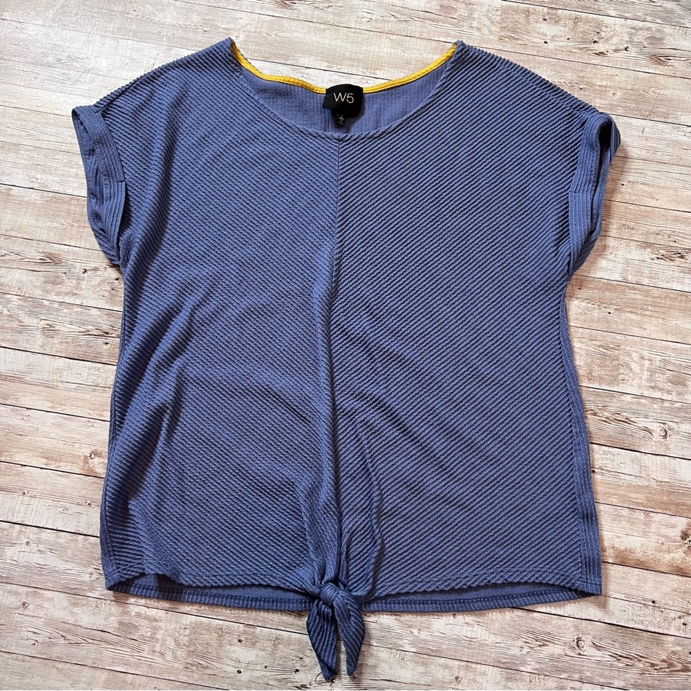 💚W5 Anthropologie blue top